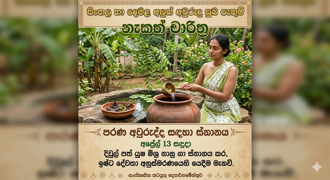 පරණ අවුරුද්ද සදහා ස්නානය