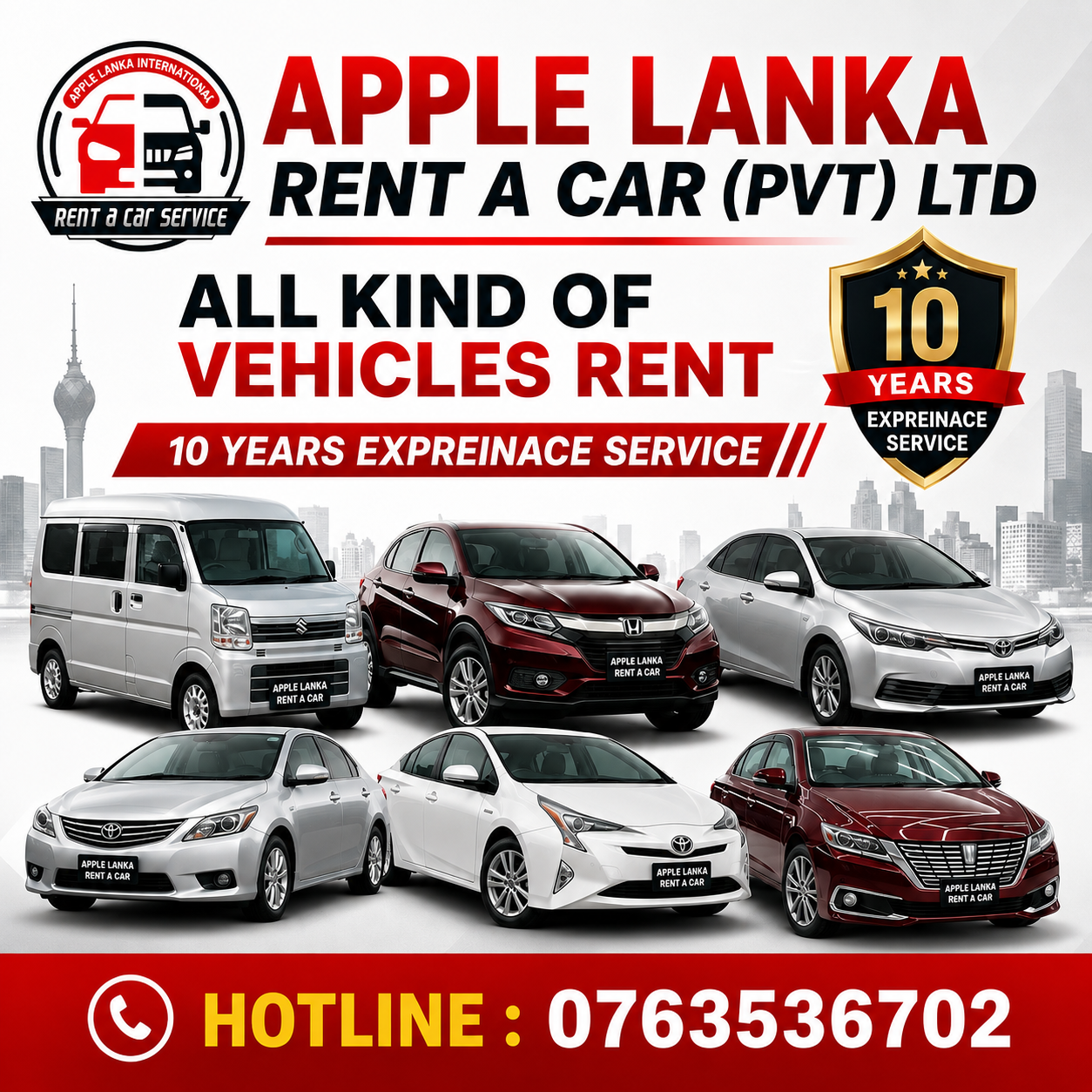 Apple Lanka Rent A car Cover